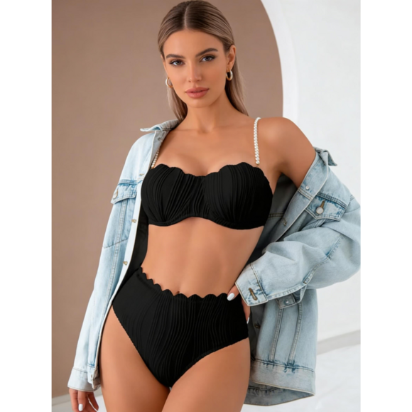 Amazon, User: martinezstacy71@gmail.com Other - Amazon, User: martinezstacy71@gmail.com Women's Pearl Strap Bikini Set High Wais